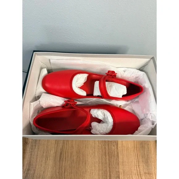 Everlane The Day Buckle Mary Jane Classic Red Nappa Leather 8.5 - Picture 10 of 11